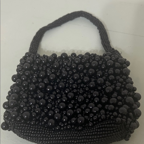 Handbags - Elegant Black Beaded Women's Handbag